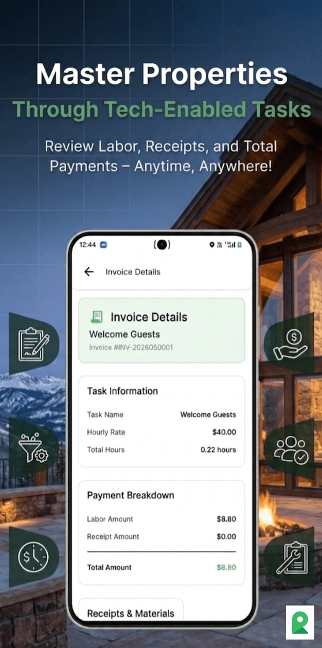 Remotkey short-term rental invoice details and payouts